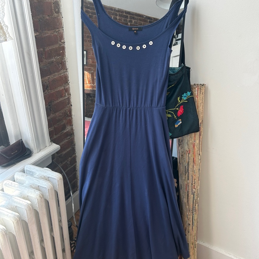 Elegant Blue Midi Dress